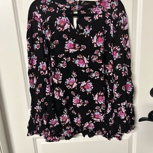 Lane Bryant Black Floral Blouse (Size 24)